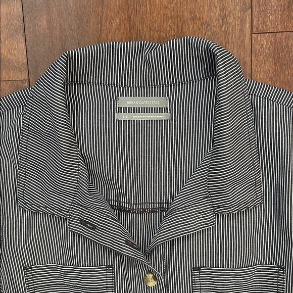 Urban Outfitters Carmen Black and White Conductor Striped Romper, Size Large - Picture 6 of 16